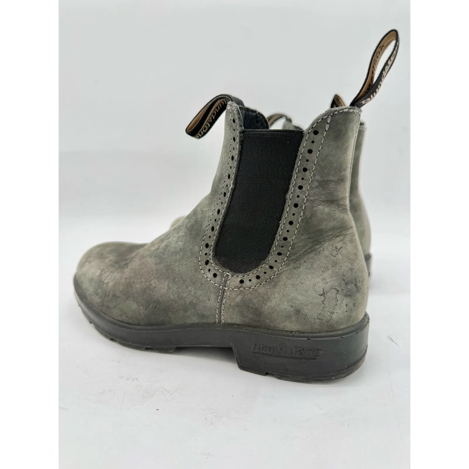 Blundstone Rustic Black Leather Pull-On Ankle Chelsea Boots Women's Size 7.5 - Image 3