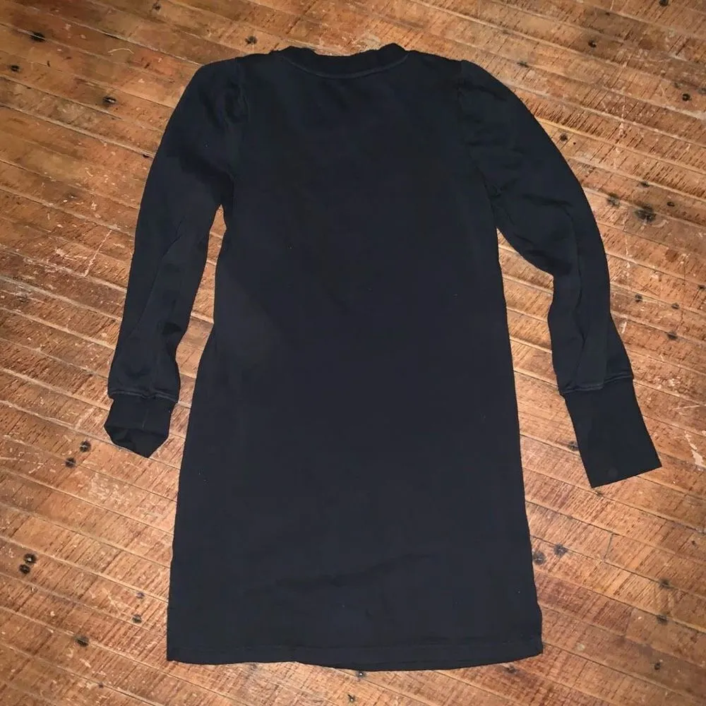 Z Supply black jersey scoop neck long sleeve XS mini dress - Image 4