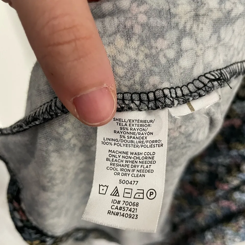 Loft Floral True Wrap Dress Career XS - Image 5