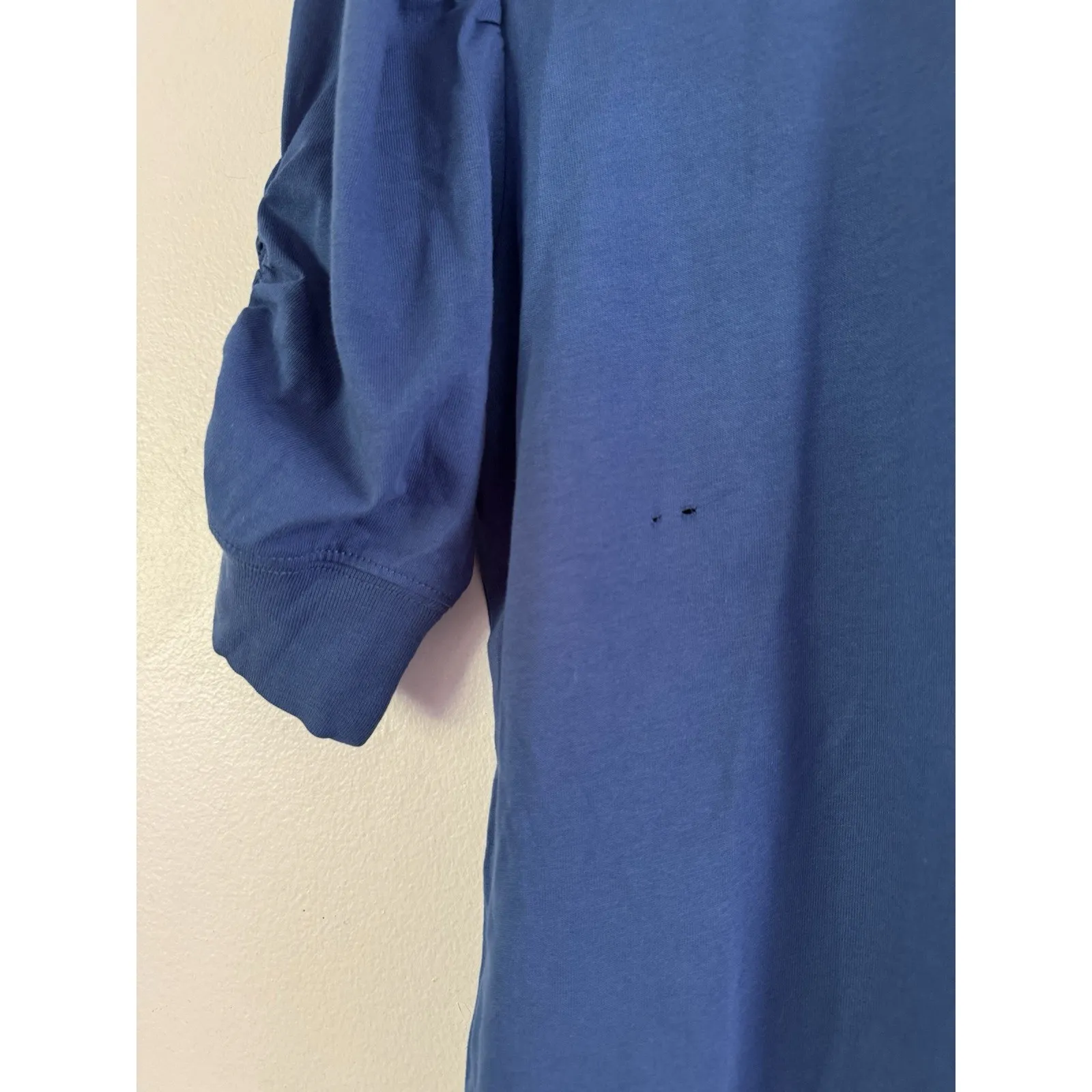 Frame Frankie Ruched Puff Sleeve Top Slate Blue Tshirt Size XS - Image 5