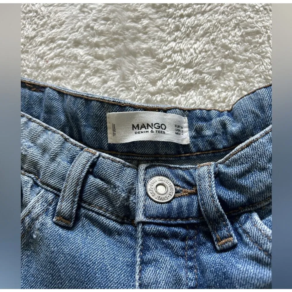 Mango Denim Flare‎ Jeans Size 2 Blue - Image 4