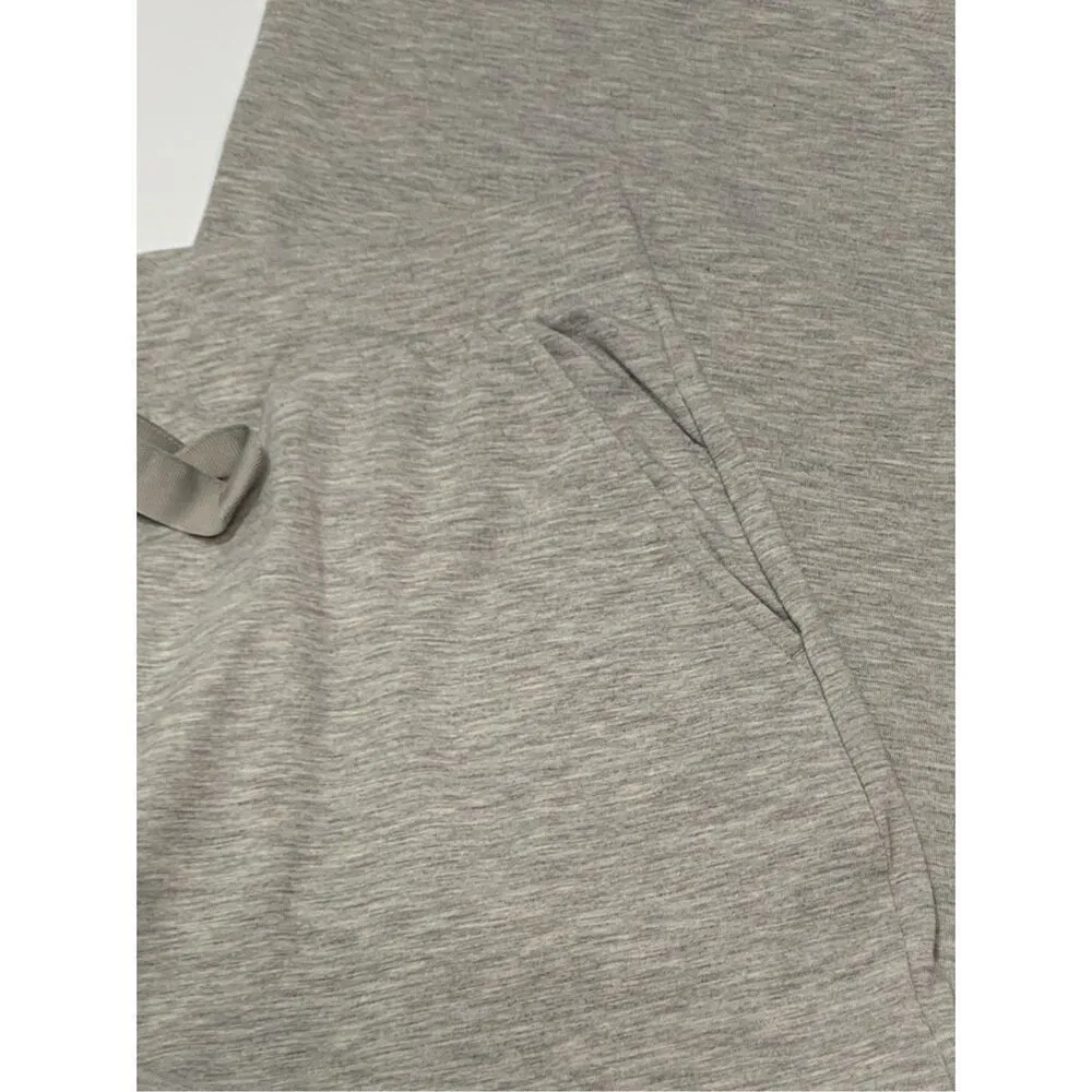 Lands' End Women's Drawstring Waist Straight Relaxed Lounge Pant Gray Medium - Image 4