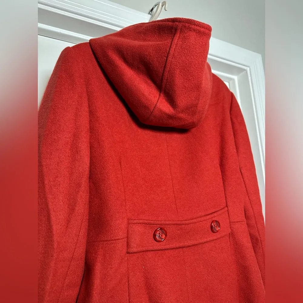 Vintage Mackintosh New England Red Wool Women’s Peacoat Jacket Button Up Coat - Image 9