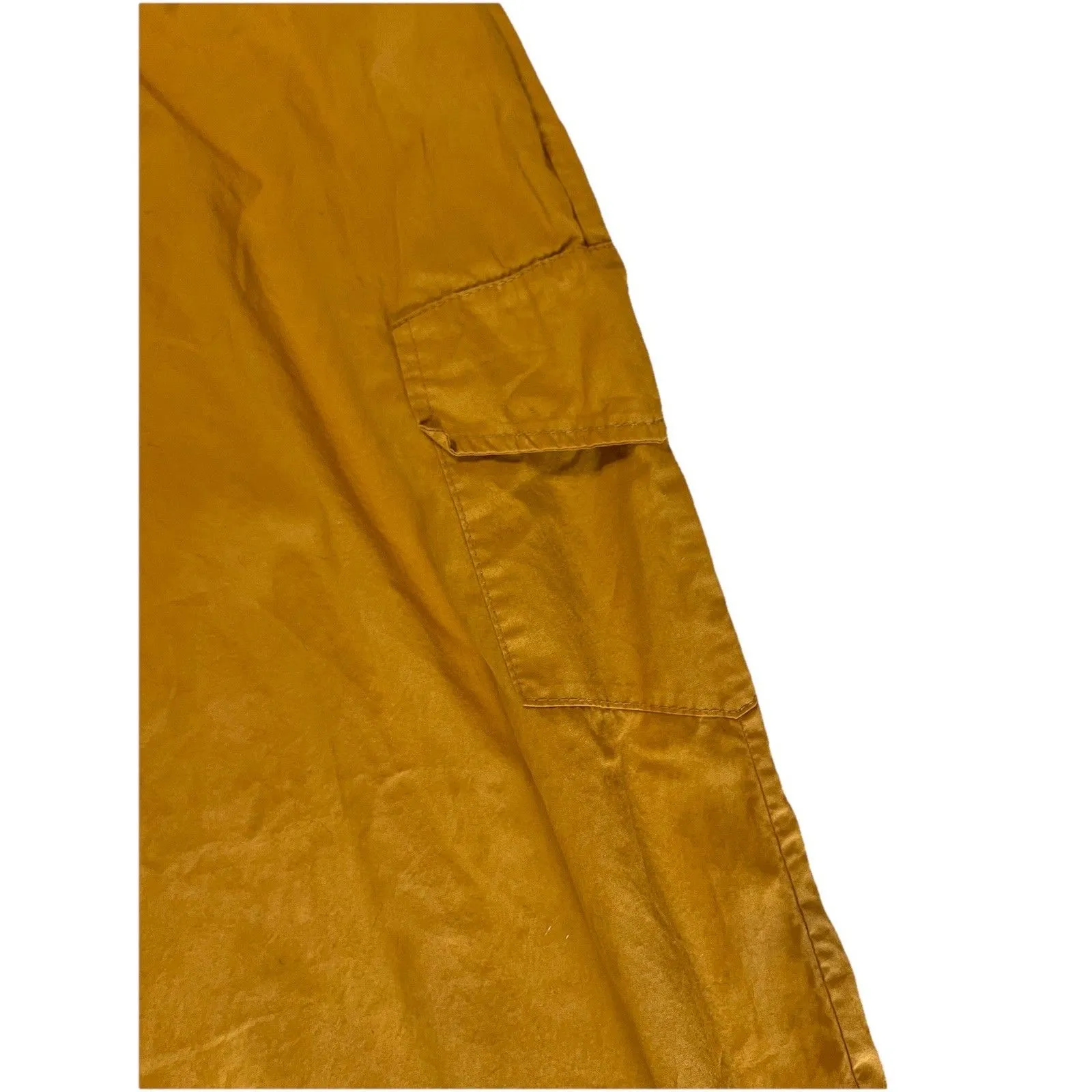 Wide Leg Mustard Yellow Pants Size S Cargo Pants Casual Resort - Image 7