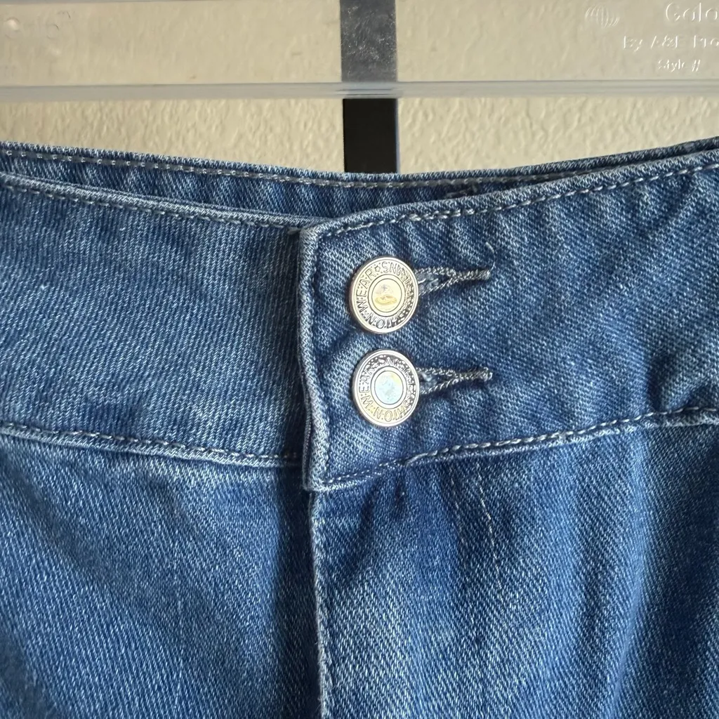 SHEIN Curve Women’s Blue Denim Skirt Size 1X Plus Size Stretch Jean Skirt - Image 6