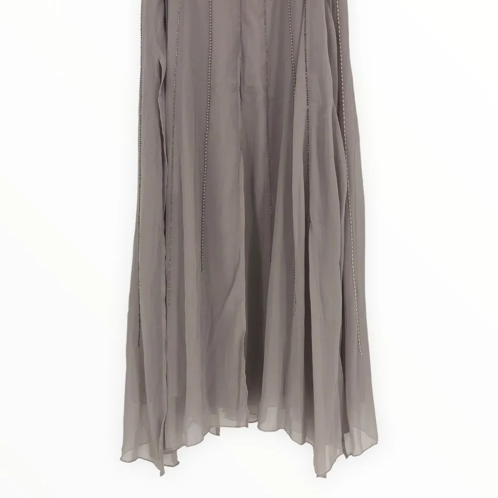 ASOS Maternity Beaded Drape Bodice Midaxi Dress size 16 NWT Embellished Sheer - Image 10