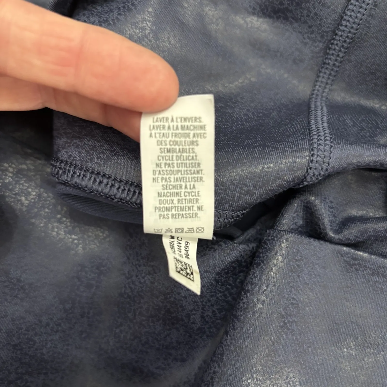 OFFLINE by‎ Aerie Crossover Leggings Womens XL Navy Blue Crackle Yoga Pilates - Image 13