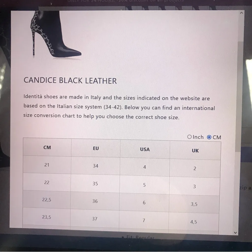 IDENTITA BLACK & WHITE ANIMAL PRINT BACK "CANDICE" STILETTO HEEL BOOTS (37) Size 7 - Image 13