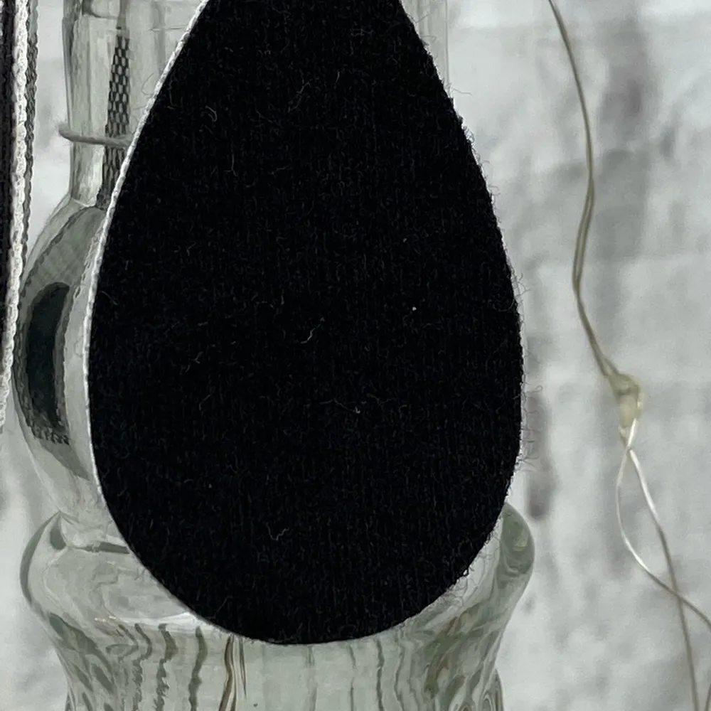 Black And White Plaid Bear Dangle Earrings - Image 3