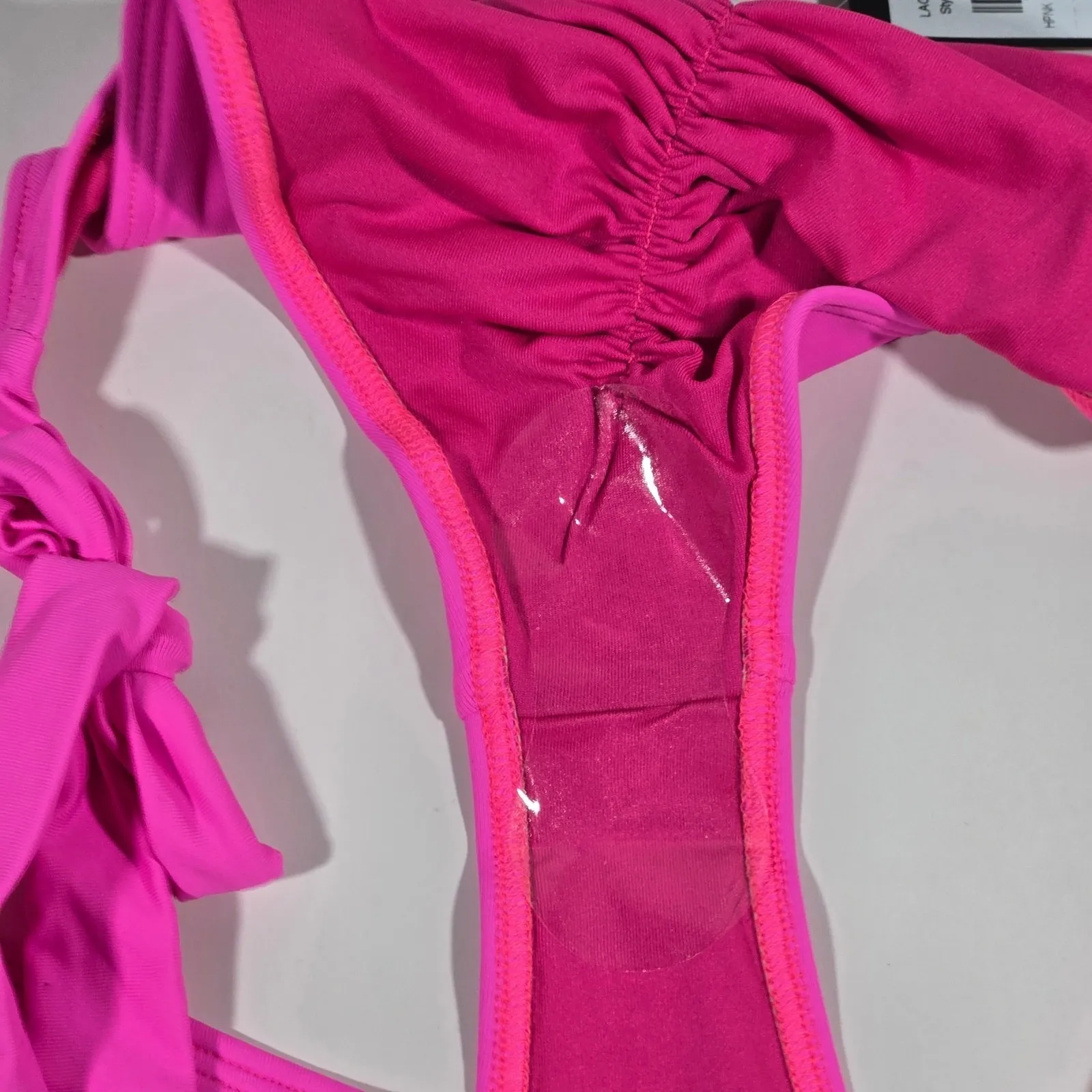 Fredericks of Hollywood Laguna Pink‎ Halter Tie Bikini Swimsuit Set Size L - Image 6