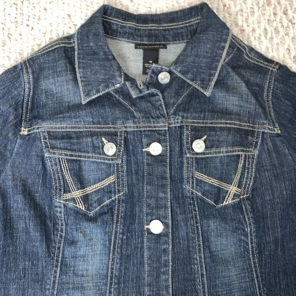 Lane Bryant Woman Denim Stretch Jacket Plus Sz 18 - Image 2