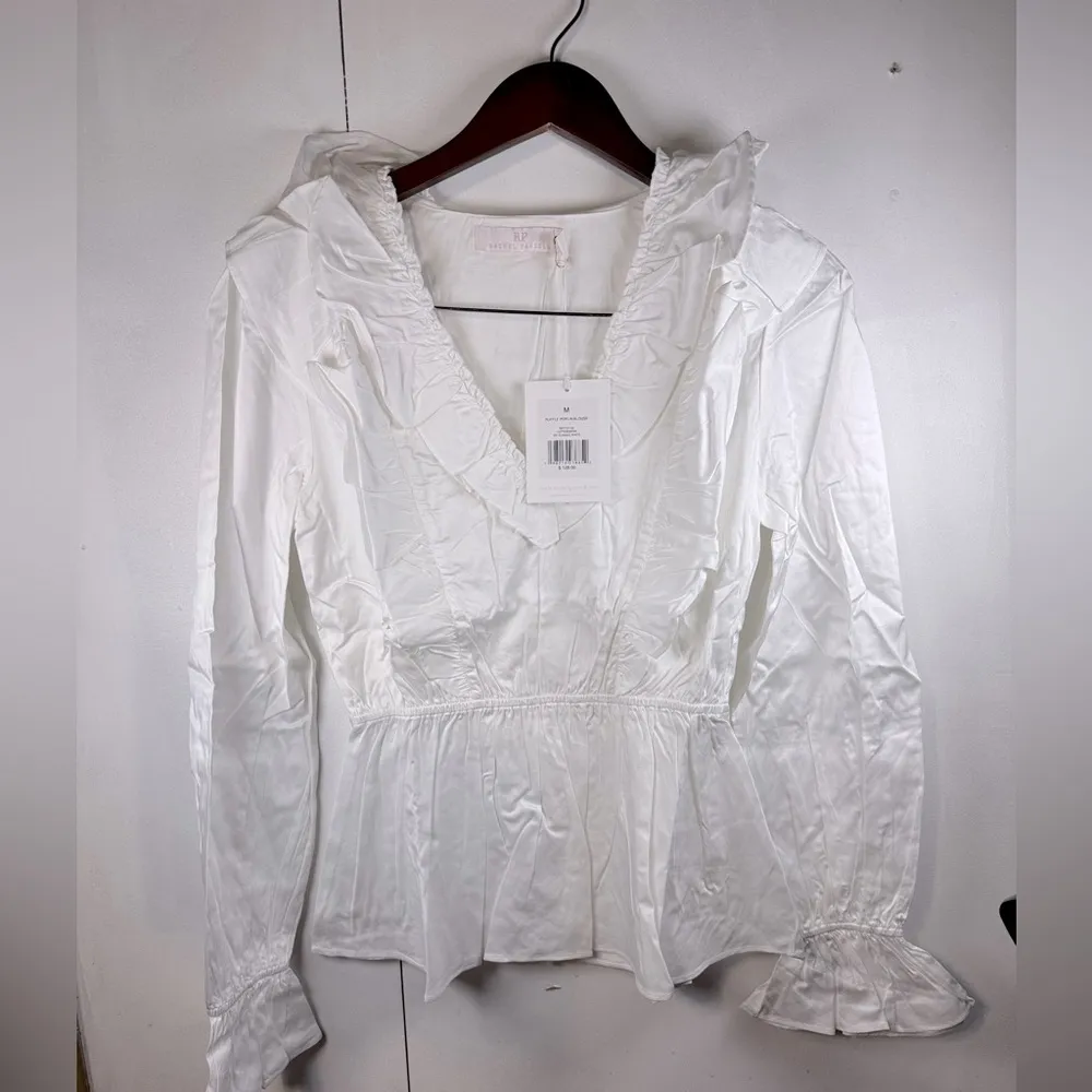 Rachel Parcell ‎ Poplin Blouse  White  Size M - Image 9