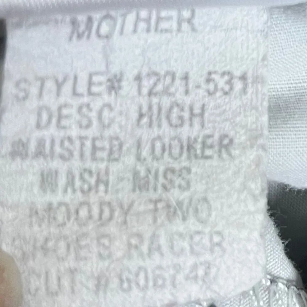 MOTHER High Waisted Looker Skinny Jeans In Miss Moody Two Shoes Racer Size 24 Black - Image 14