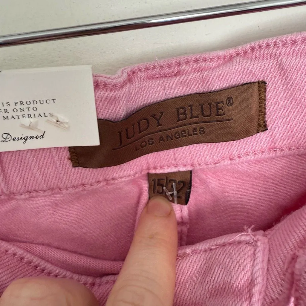 Judy Blue Women’s 15/32 Pink Denim Joggers New - Image 3