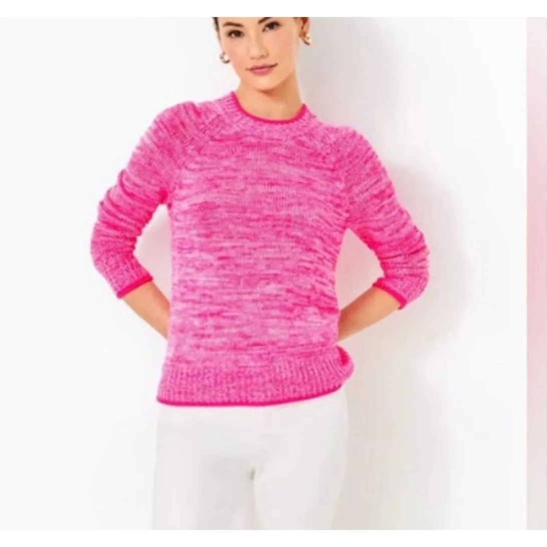 Lilly Pulitzer NWT Deba sweater size M passion fruit pink - Image 13