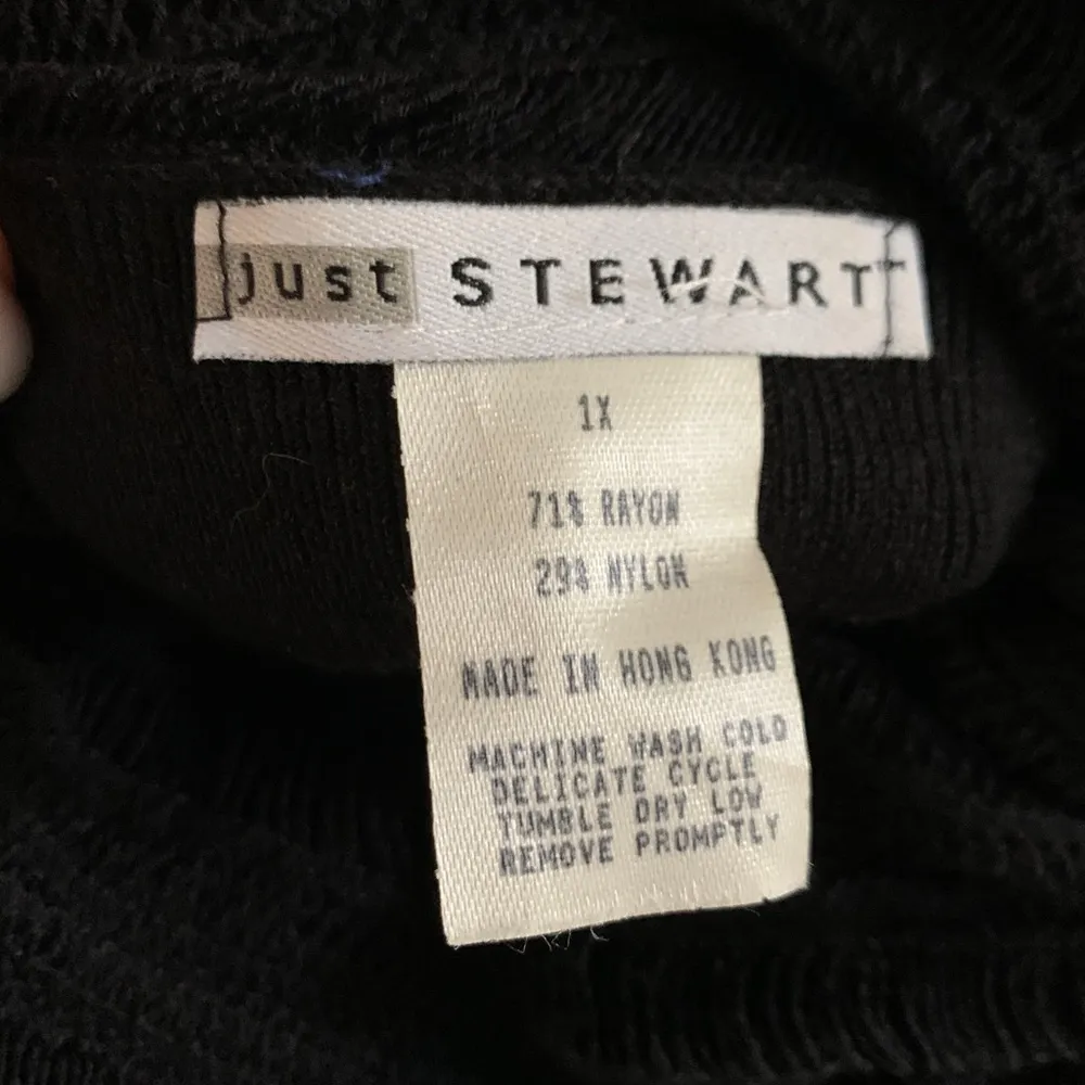 Ashley Stuart Womens Black Cowl Neck Sweater Size 1X - Image 6