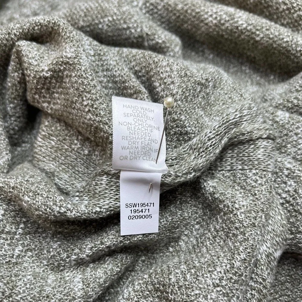 J Jill Pure Easy Sweater Tunic Marled Side Slit Round Neck Dolman Soft Green S - Image 11