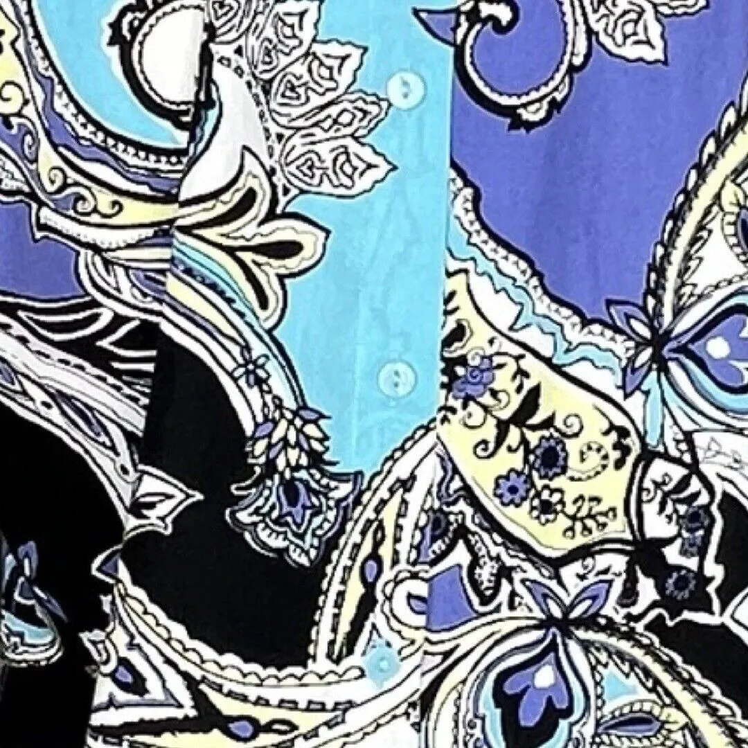 Chicos Shirt Womens Small 0 Multicolor Paisley Button Up‎ Casual Office Career - Image 6