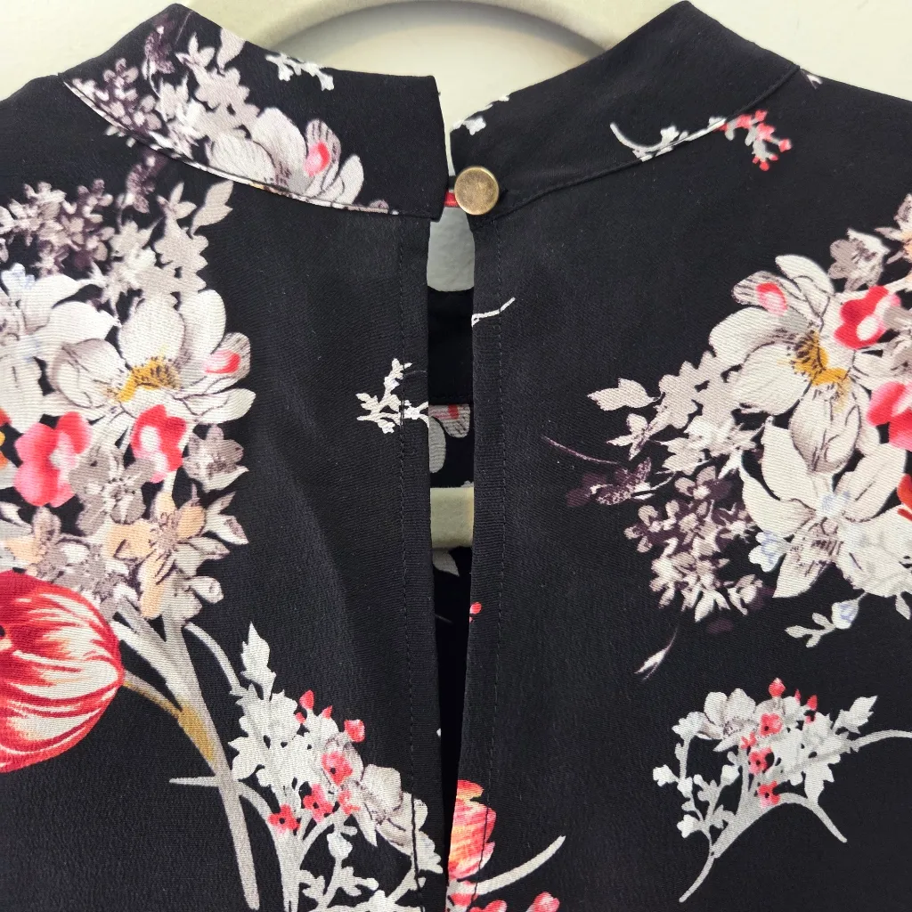 Anthropologie Maeve Hidra Silk Floral Print Sleeveless Blouse - Image 5