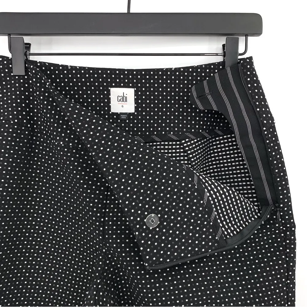 CAbi  Seaside Chic Dot Trouser Crop Pant Black White 6 - Image 5