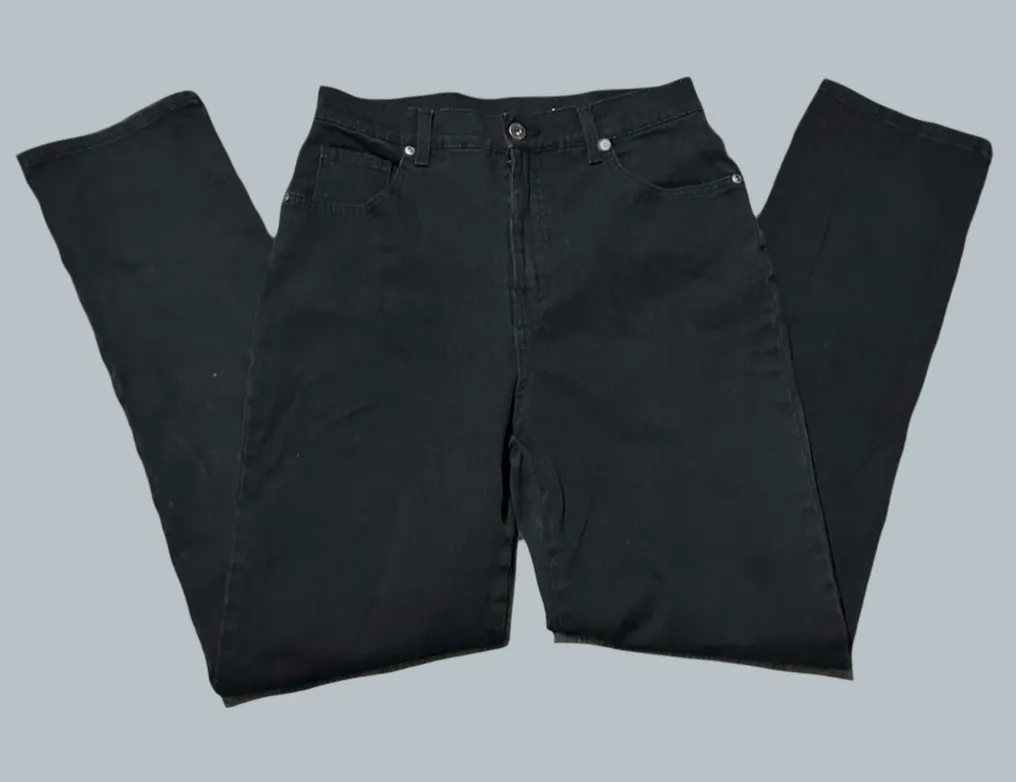 Skinny Jeans Black Pants Women’s very High Rise straight leg denim - Image 2