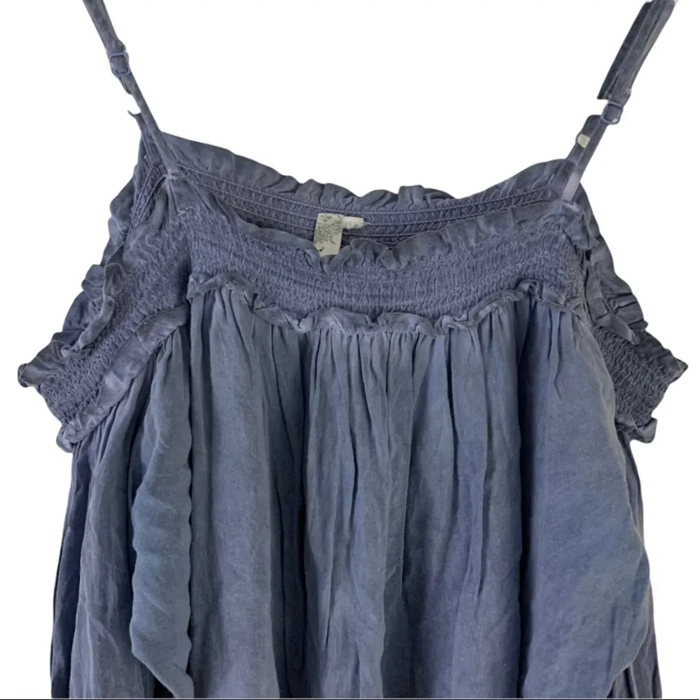 boho style cold shoulder lace sleeve relaxed fit blouse Size Large - Image 9