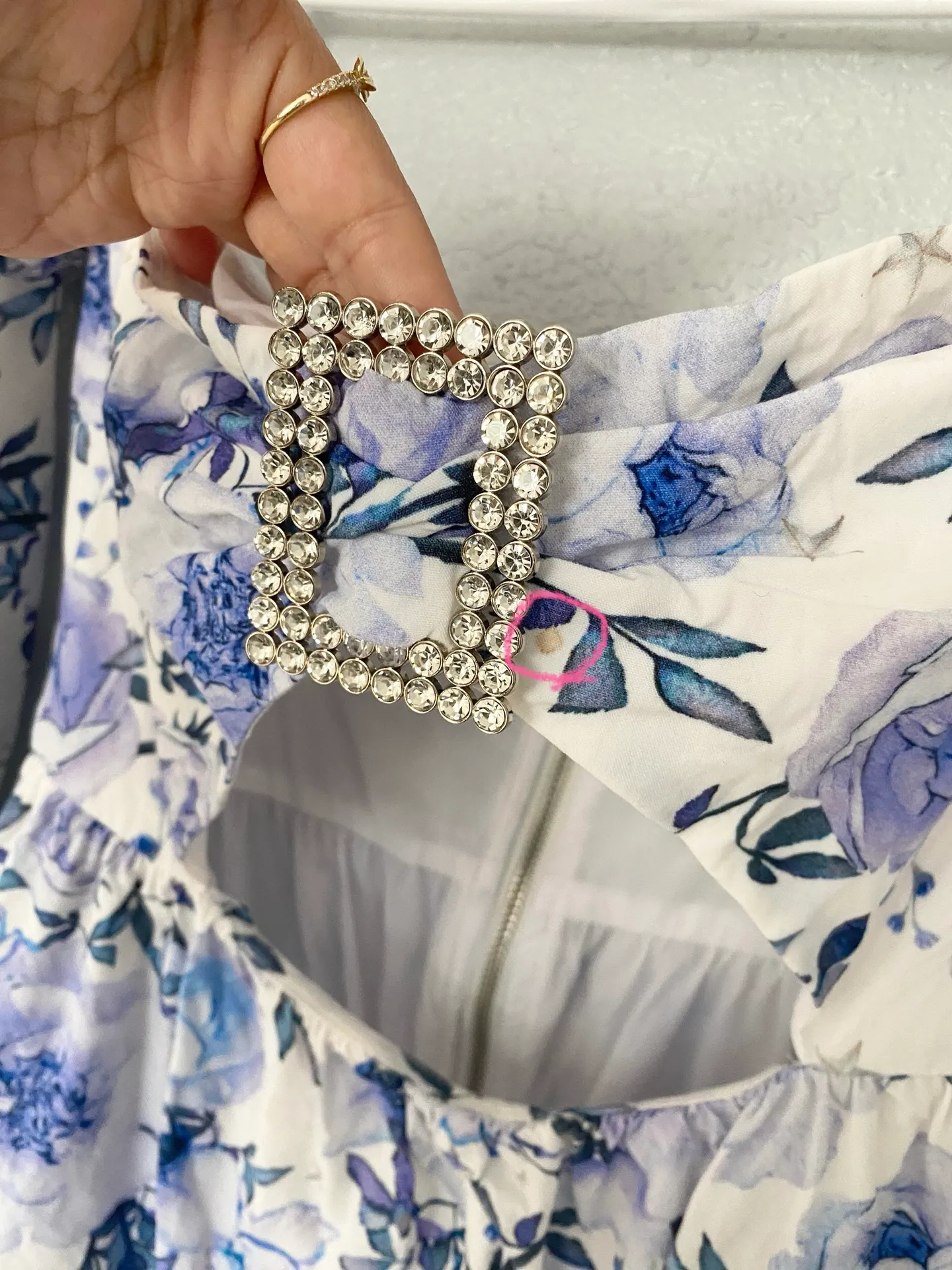 White Fox La Rousse playsuit floral size Medium - Image 9