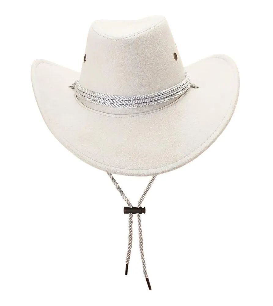 Western Cattleman‎ Cowboy Style White Felt Hat Unisex Riding Hat - Image 2