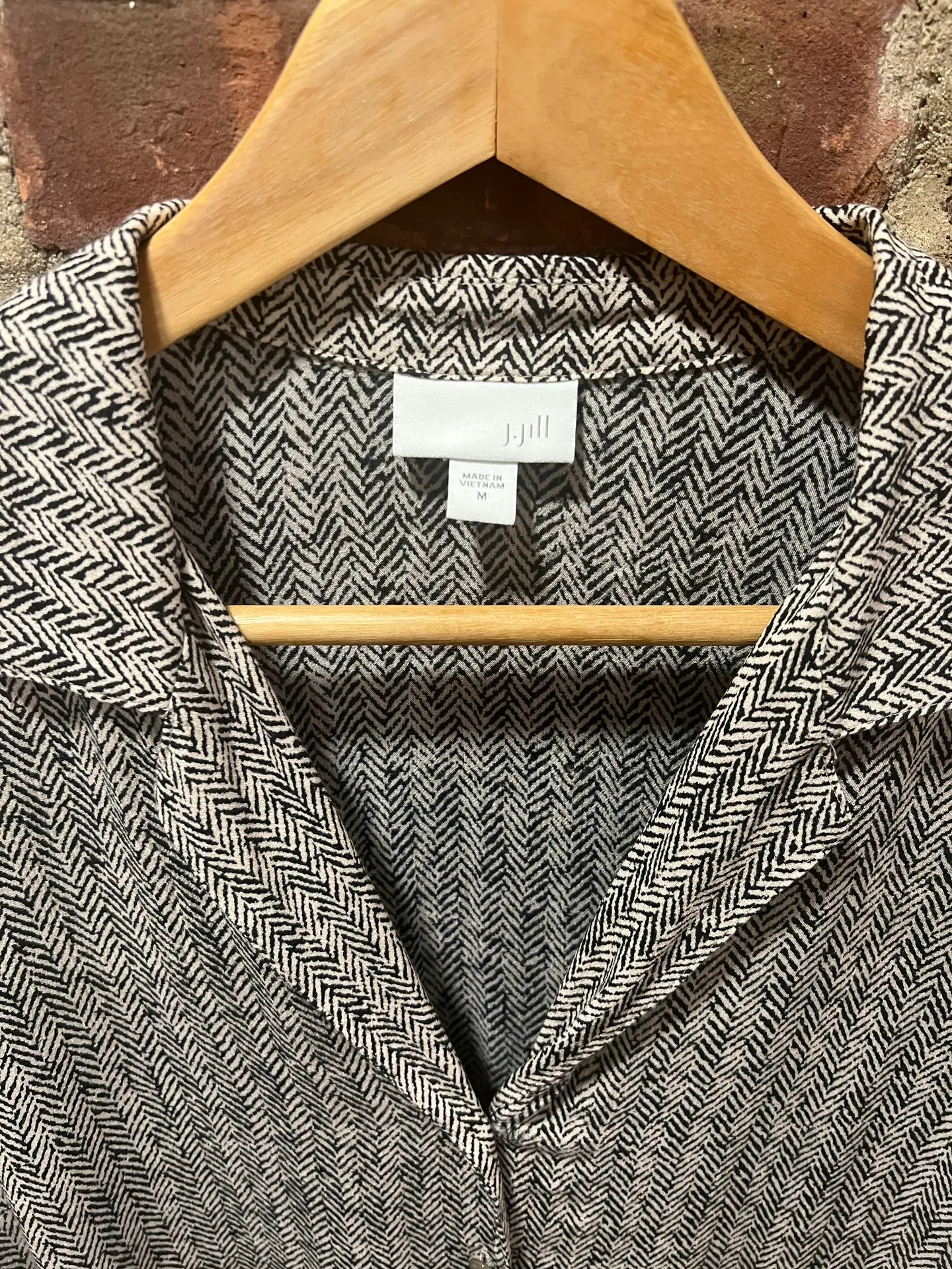 JJill Chevron Button Down Rayon Top - Image 2