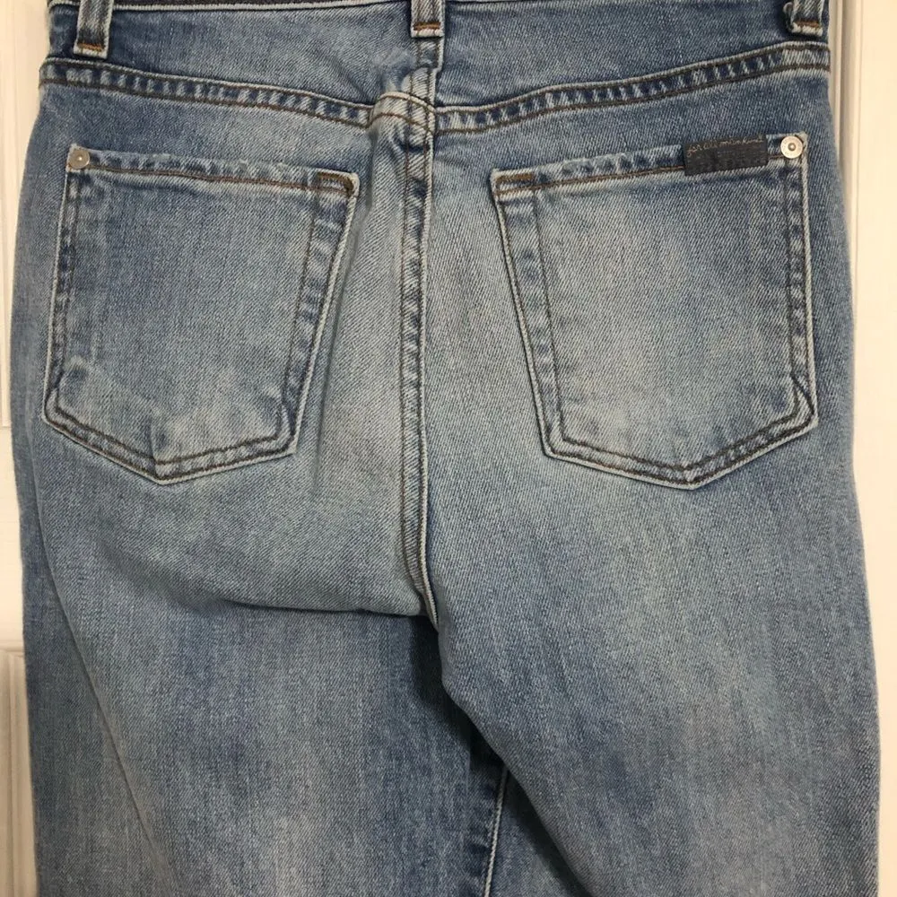 7 For All Mankind Criss‎ Cross Denim Jeans Women's Size 24 Trendy - Image 11