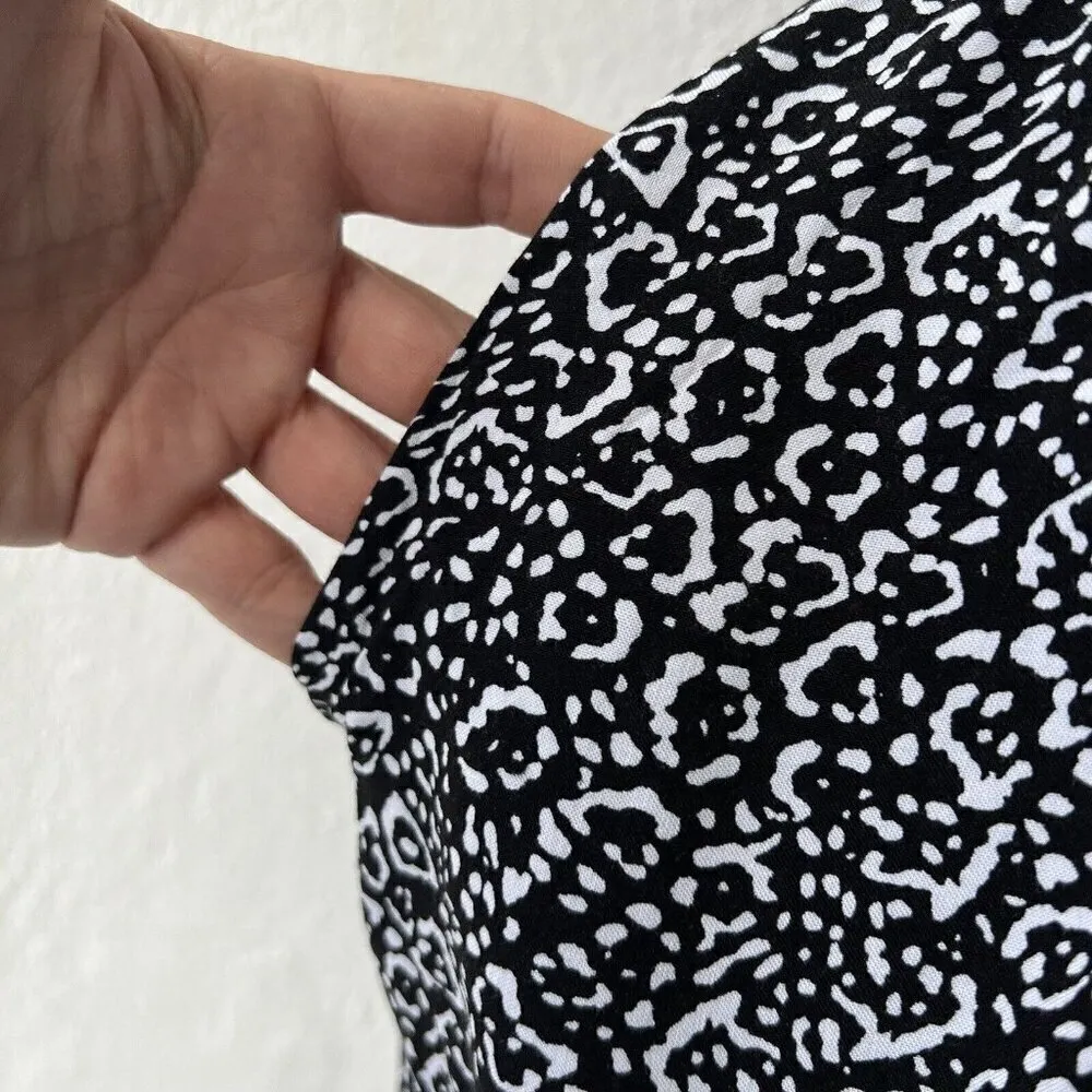 Vince Camuto Butterfly Wide Leg Jumpsuit Size 1X Black White Strappy NEW - Image 7