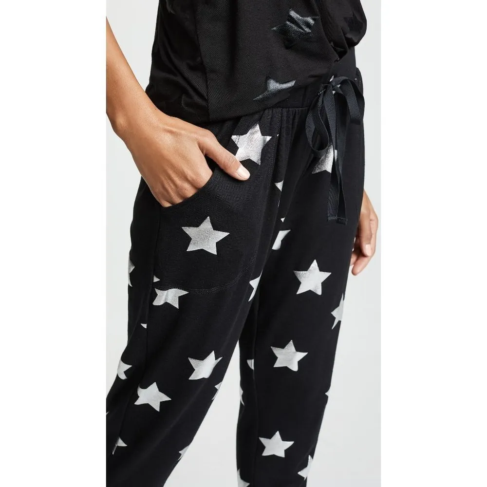 💕TEREZ💕 Silver Stars Foil French Terry Joggers - Image 12