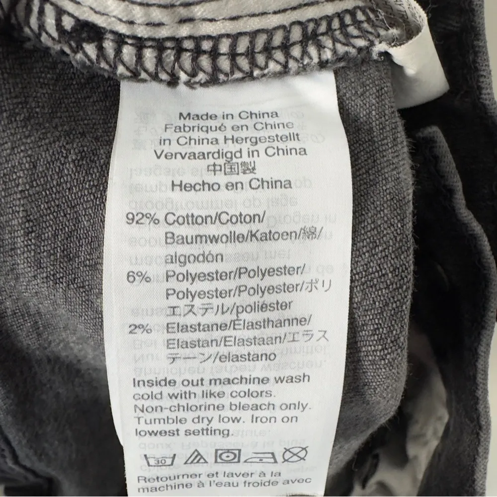 Madewell Cali Demi-Boot Jeans gray button fly stretch pockets cotton blend logo - Image 9