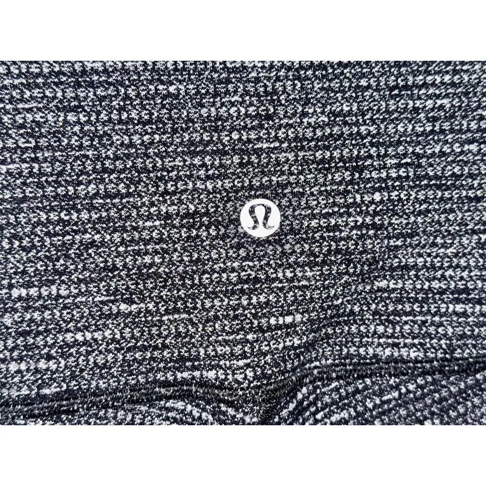 Womens Lululemon Gray Grey Textured High Waisted Long Full Length Leggings Sz 4 - Image 3