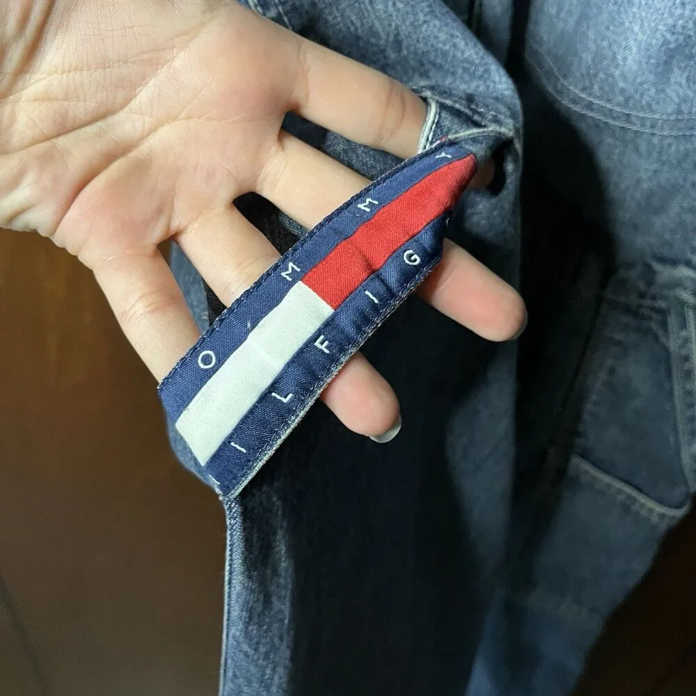 Vintage Classic Tommy Hilfiger Jean Denim Bib Overalls Women’s Small Britney - Image 13