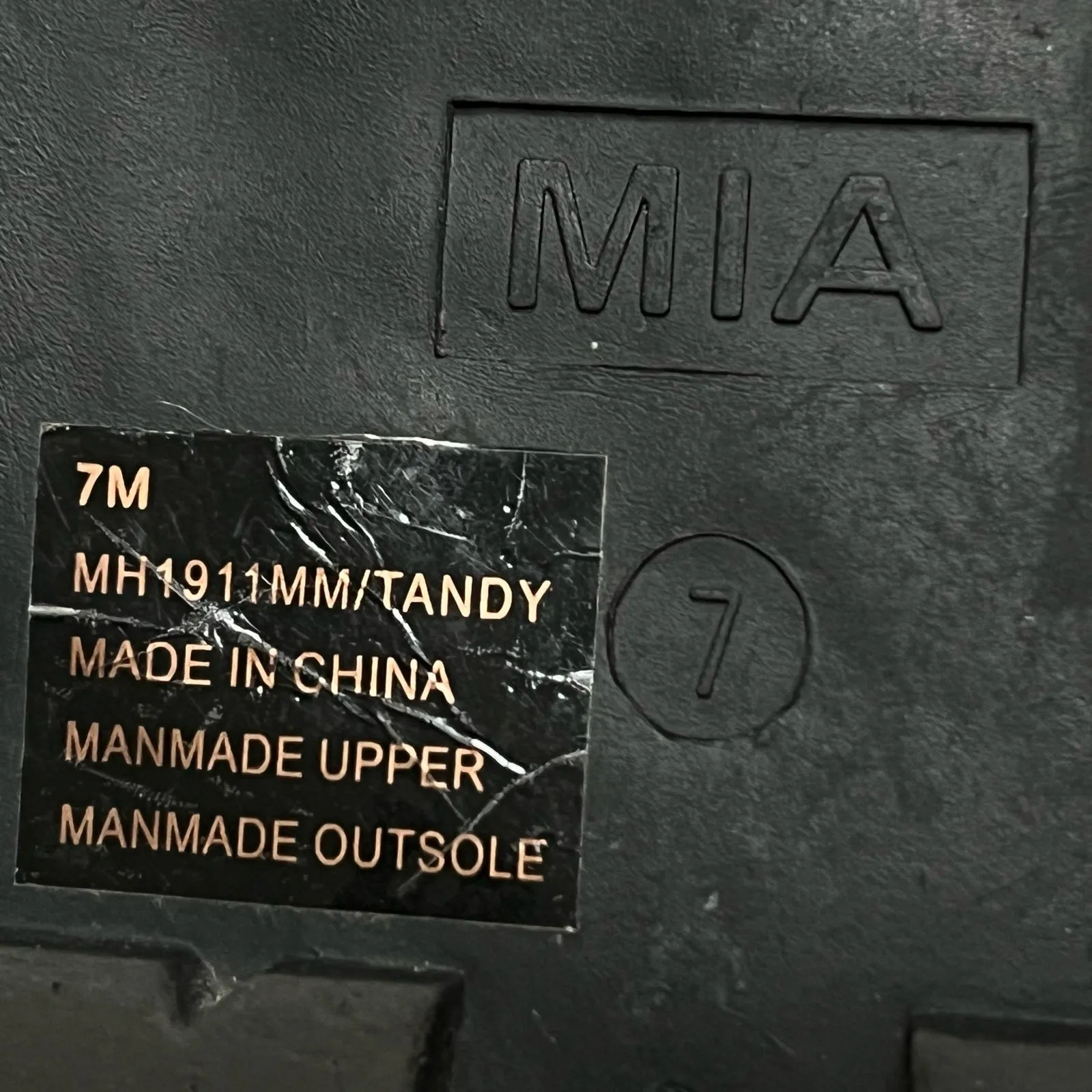 MIA Black Tandy Sandals Size 7 Strappy Lug Sole MH1911MM - Image 7