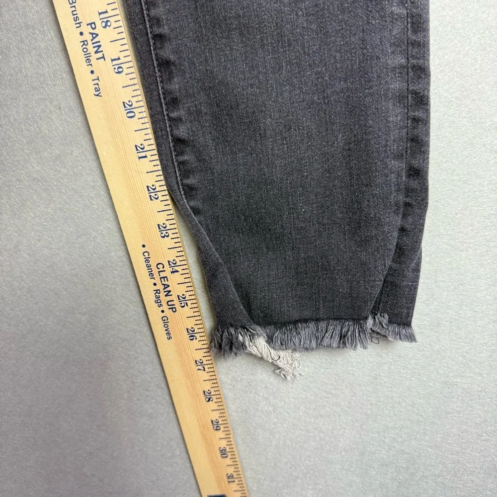 Edwin Women’s Jeans Black Bree Slim Straight Raw Hem Size 26 - Image 9