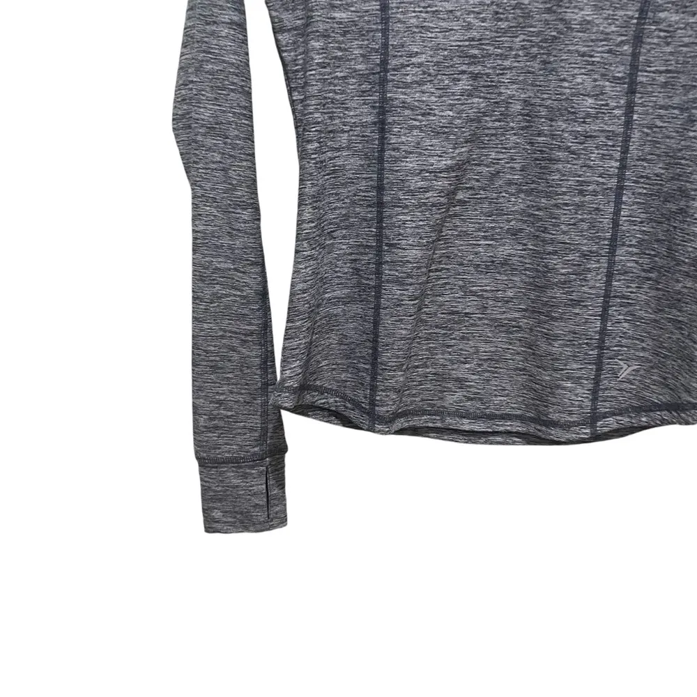 Old Navy Active Quarter Zip Long Sleeve Pullover Top Grey Size Smalll - Image 2