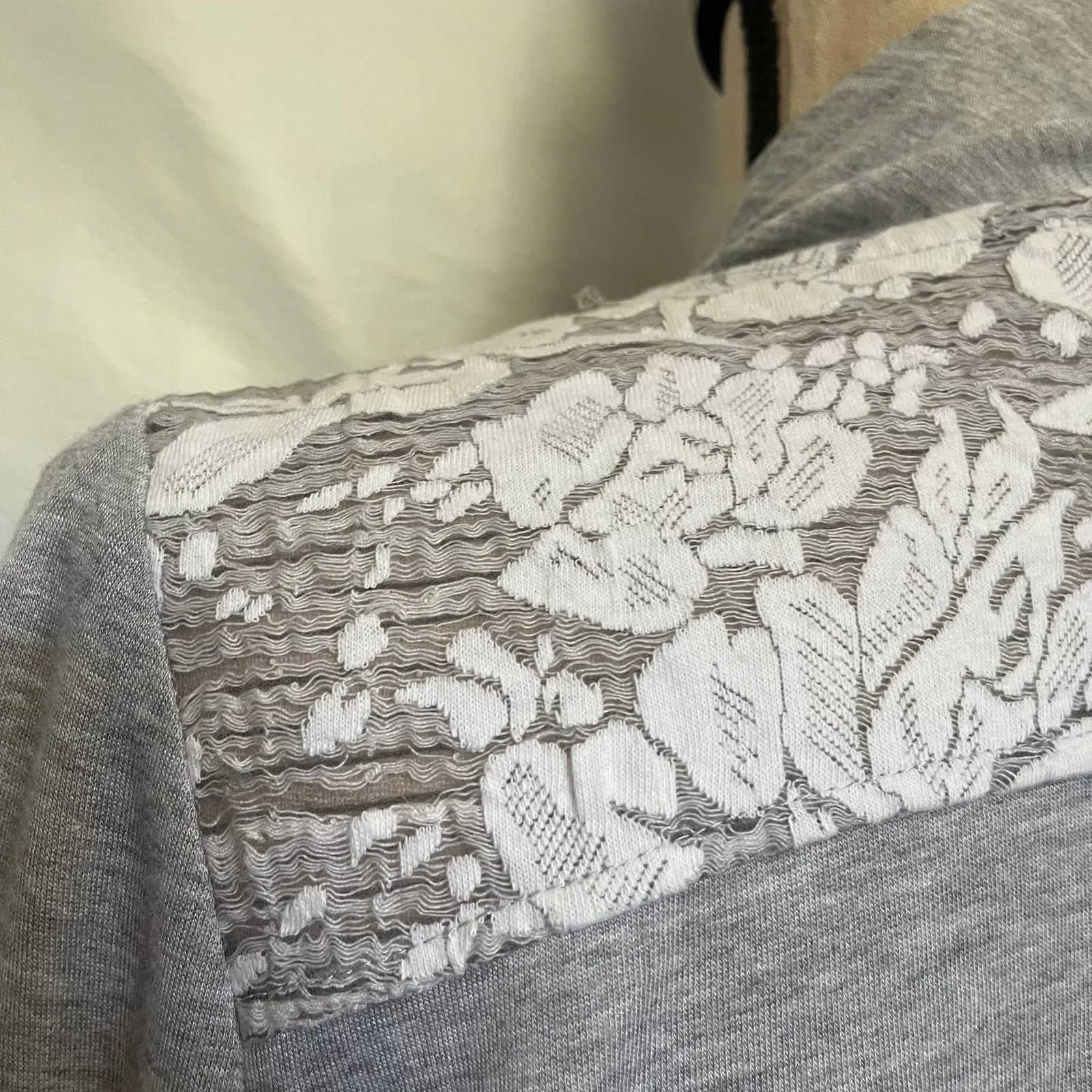 Knox Ros Duster Womens Cardigan Top Sz L Boho Lace Pockets Romantic Hi Low Cozy - Image 11