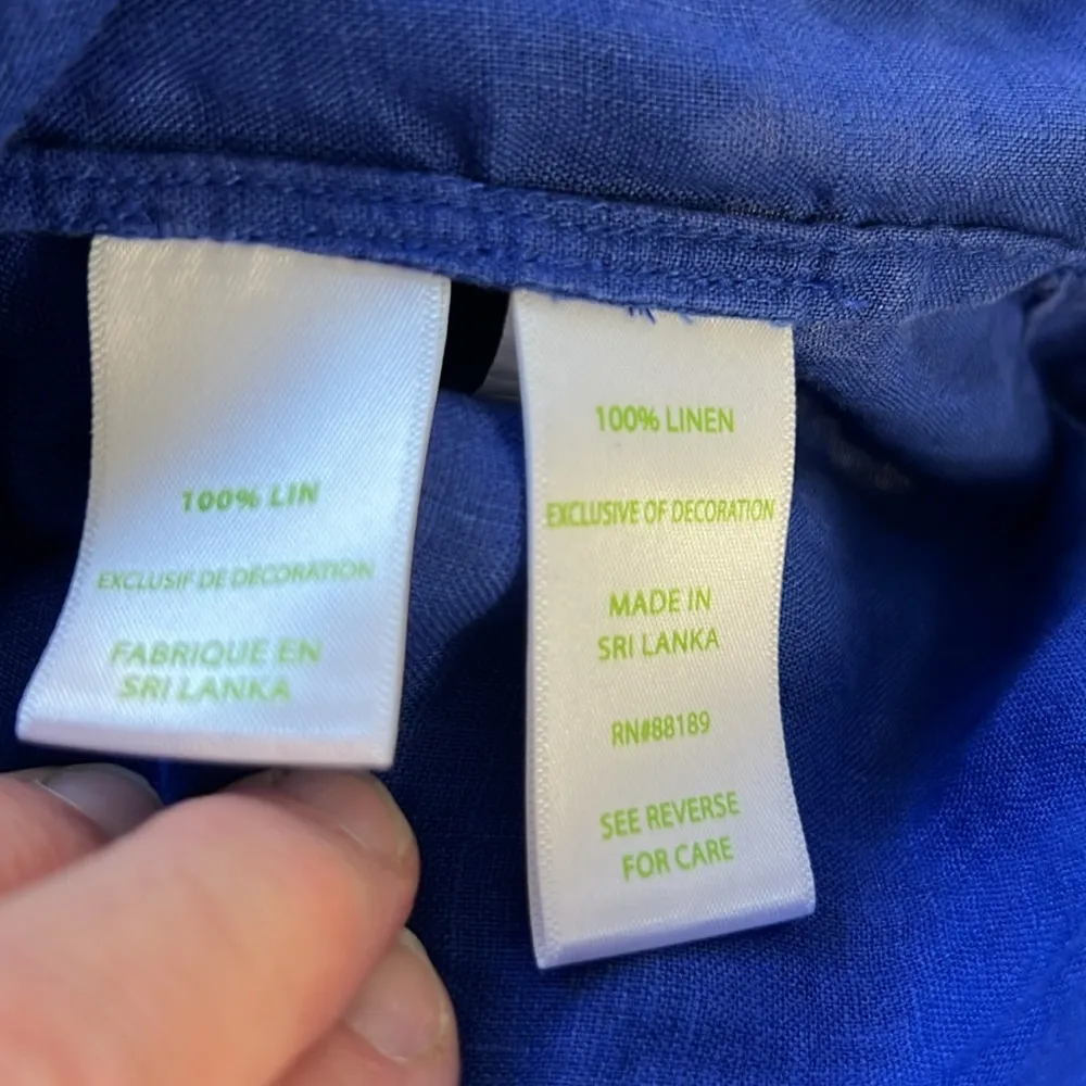 Women’s Lilly Pulitzer blue Amelia Island Blue linen Tunic top New NWT - Image 8