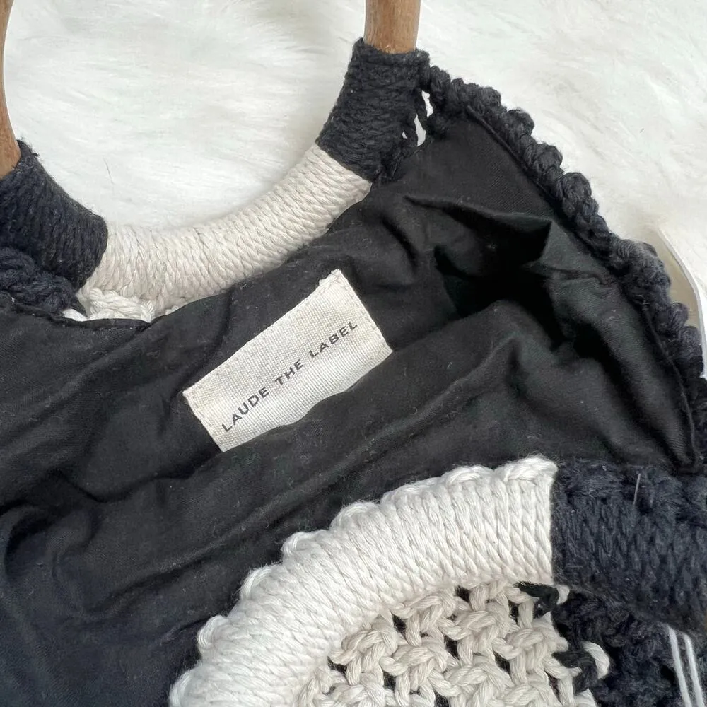 New Women’s Curateur x Laude The Label Gabby Boho Macrame Bag Black - Image 6