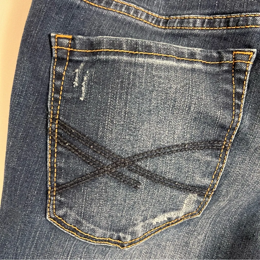 NWOT Aeropostale‎ Dark Wash Distressed Skinny Jeans Denim Ladies Size 4 Short - Image 8