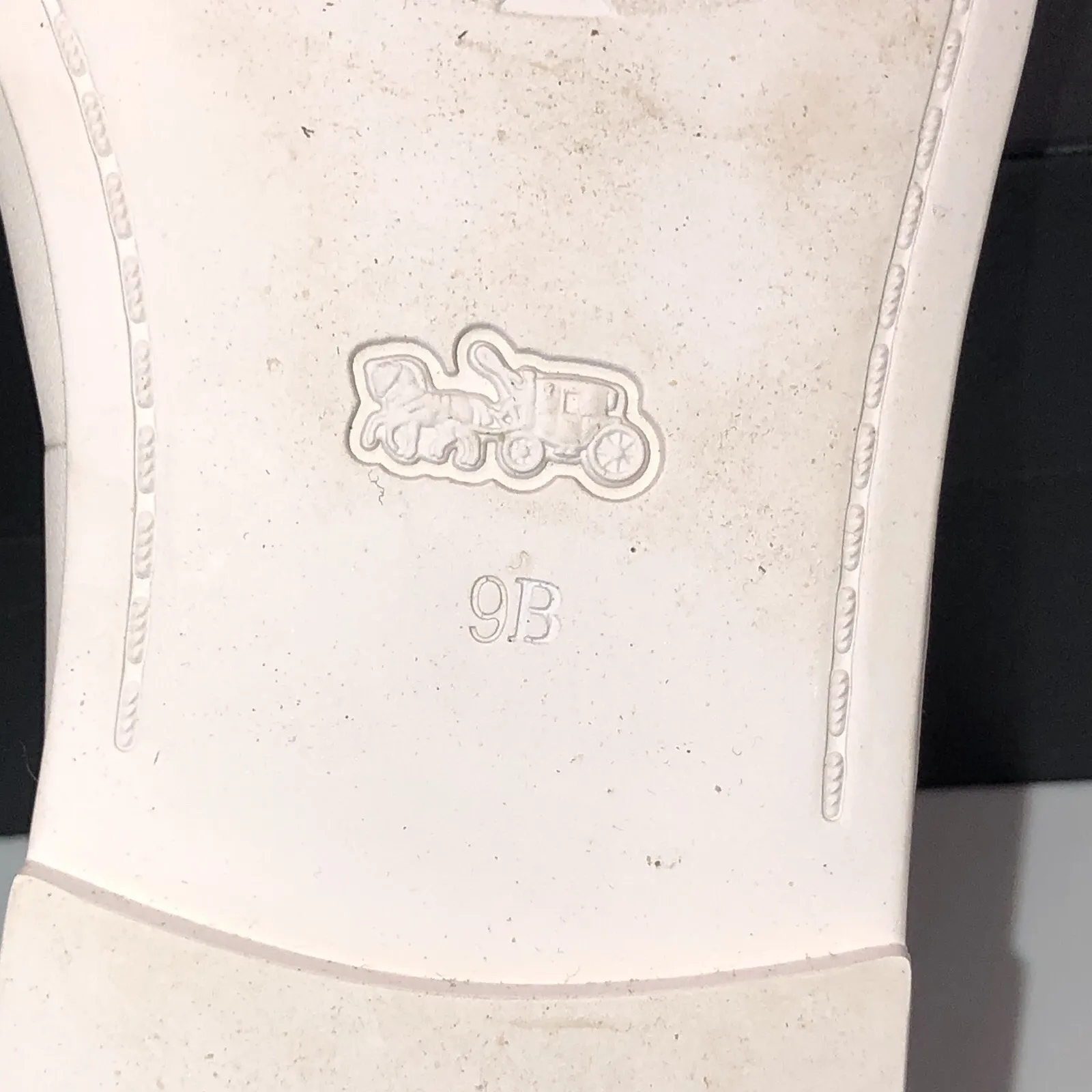 Coach Womens Emilia Leather Shoes Mary Jane Flat Chalk Cream Size 9 NIB Strap - Image 7