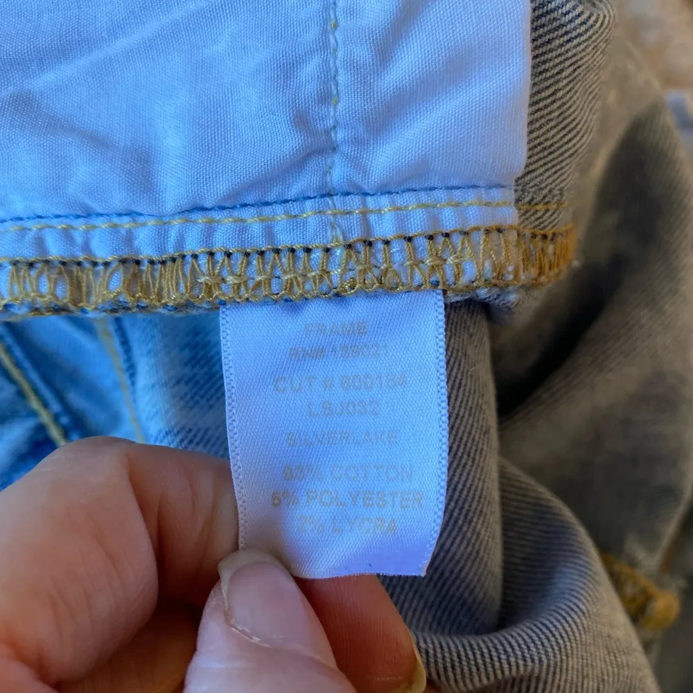 Frame Acid Wash Mid Rise Le Skinny De Jeanne Retro Distressed Jeans Size 28 - Image 7