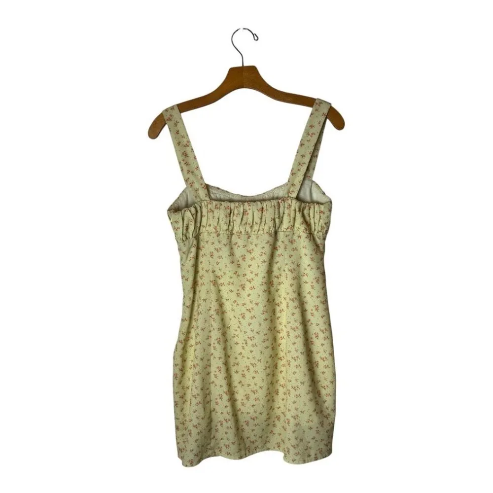 Princes Polly Dress‎ Women 8 Yellow Floral Freya Mini Sheath Boho Cottagecore - Image 4