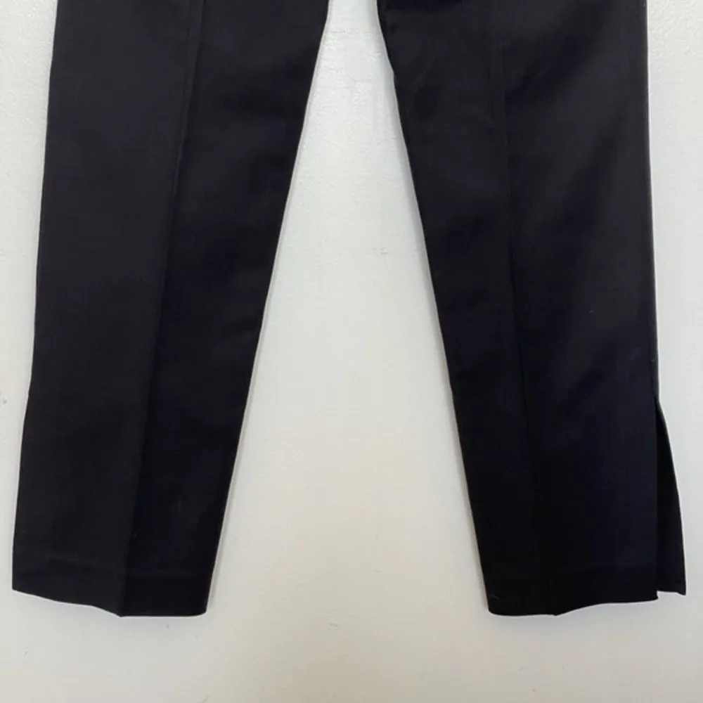 Partow Womens Pants Split Leg Black Ankle Pleated Career Dress Trousers Size 10 - Image 7