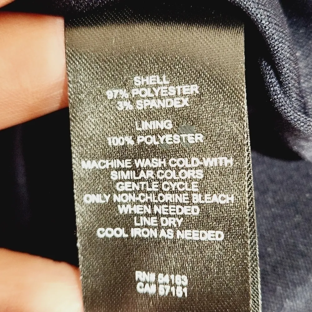 JESSICA Howard Navy Mini Fit & Flare Dress with Bow Design Back Petite Size: 12P - Image 13