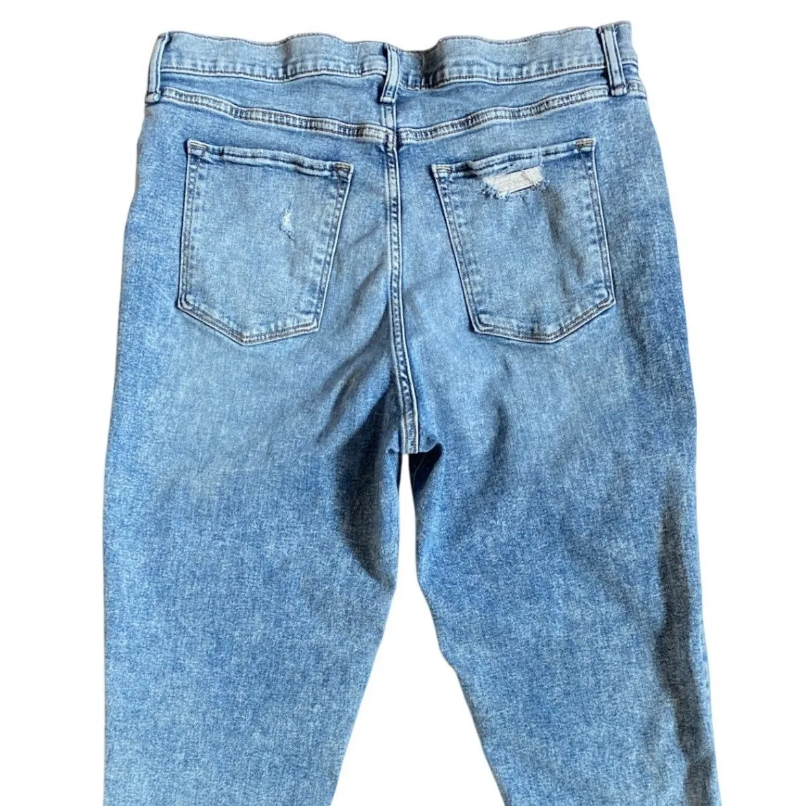 Abercrombie Fitch High Rise Super Skinny Ankle Jeans Distressed Size 33X16 - Image 9