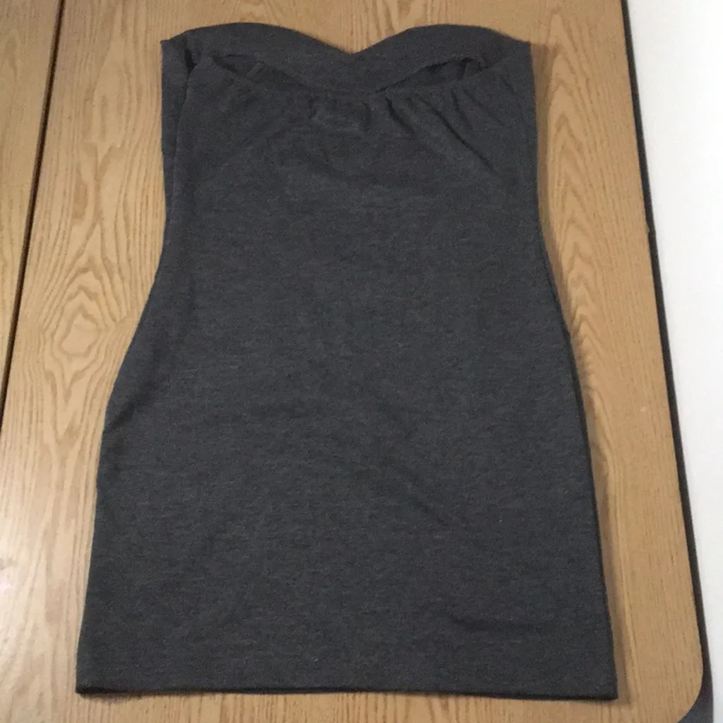 B73 Womens Strapless Dress Work or Play Gray Size Medium - Image 7