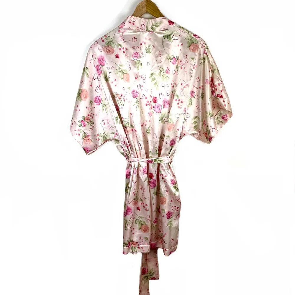 Vintage Cinema Etoile 2pc Set Robe Gown Pink Size M - Image 6